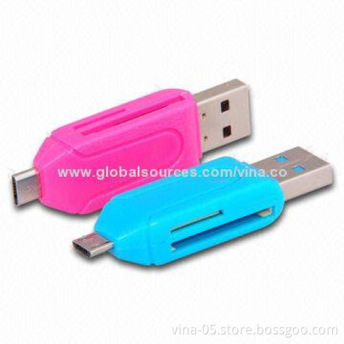 OTG Card Readers for Smartphone with USB2.0 and 1.1